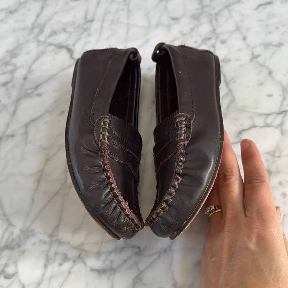 Janie & Jack Leather Penny Loafers Sz 13
